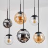 Gastor Suspension, Boule lumineuse, Suspension Ambre, Clair, Fumé, 6 lumières