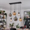 Gastor Suspension, Boule lumineuse, Suspension Ambre, Clair, Fumé, 6 lumières