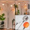 Nikkala Lampadaire Chrome, Blanc, 5 lumières