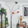 Nikkala Lampadaire Chrome, Blanc, 5 lumières
