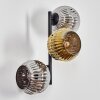 Ripoll Boule lumineuse, Applique murale Chrome, Or, Fumé, 3 lumières