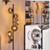 Koyoto Lampadaire 31 cm Chrome, Clair, Fumé, 6 lumières