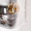 Koyoto Lampadaire 31 cm Chrome, Clair, Fumé, 6 lumières
