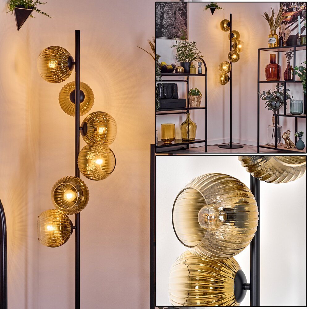Koyoto Lampadaire 31 cm Or, Clair, 6 lumières main product photo