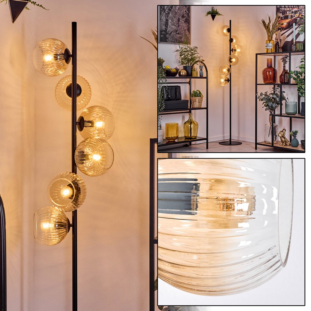 Koyoto Lampadaire 31 cm Ambre, Clair, 6 lumières main product photo