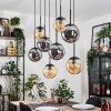 Gastor Suspension, Boule lumineuse, Suspension Ambre, Fumé, 8 lumières Gastor Suspension, Boule lumineuse, Suspension Ambre, Fumé, 8 lumières