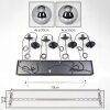 Gastor Suspension, Boule lumineuse, Suspension Fumé, 8 lumières