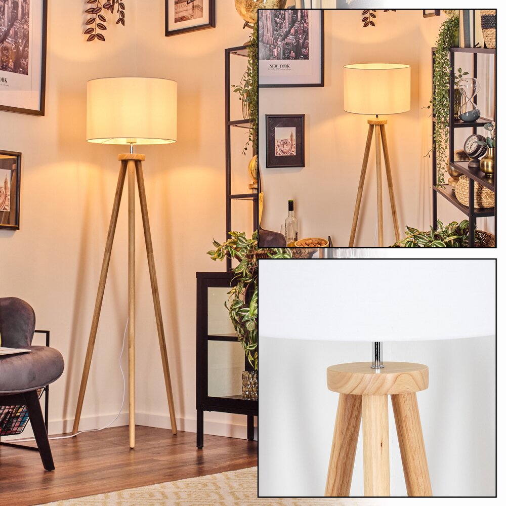 Soungou Lampadaire Chrome, Écru, 1 lumière main product photo