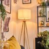 Soungou Lampadaire Chrome, Écru, 1 lumière