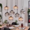 Koyoto Suspension, Boule lumineuse, Suspension Écru, Noir, 8 lumières