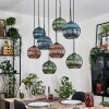 Koyoto Suspension, Boule lumineuse, Suspension Écru, Noir, 8 lumières