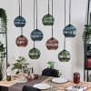 Koyoto Suspension, Boule lumineuse, Suspension Écru, Noir, 8 lumières