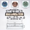 Koyoto Suspension, Boule lumineuse, Suspension Écru, Noir, 8 lumières