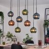 Koyoto Suspension, Boule lumineuse, Suspension Écru, Noir, 8 lumières