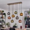 Koyoto Suspension, Boule lumineuse, Suspension Écru, Noir, 8 lumières