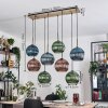 Koyoto Suspension, Boule lumineuse, Suspension Écru, Noir, 8 lumières