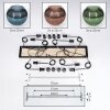 Koyoto Suspension, Boule lumineuse, Suspension Écru, Noir, 8 lumières