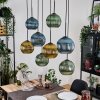 Koyoto Suspension, Boule lumineuse, Suspension Écru, Noir, 8 lumières