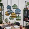 Koyoto Suspension, Boule lumineuse, Suspension Écru, Noir, 8 lumières