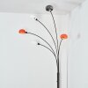 Nikkala Lampadaire Chrome, Noir, 5 lumières