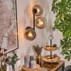 Koyoto Boule lumineuse, Applique murale Clair, Fumé, 3 lumières