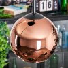 Koyoto Suspension, Boule lumineuse, Suspension grappe 30 cm Cuivré, 3 lumières