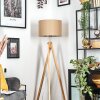 Soungou Lampadaire Chrome, Écru, 1 lumière