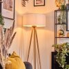 Saladillo Lampadaire Bois clair, Blanc, 1 lumière
