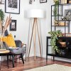 Saladillo Lampadaire Bois clair, Blanc, 1 lumière