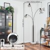 Yaak Lampadaire Chrome, Noir, Blanc, 3 lumières