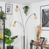 Codecreo Lampadaire Nickel mat, Noir, Blanc, 3 lumières