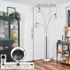 Codecreo Lampadaire Nickel mat, Noir, Blanc, 3 lumières