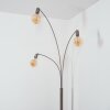 Codecreo Lampadaire Nickel mat, Noir, Blanc, 3 lumières