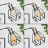 Yaak Lampadaire Nickel mat, Noir, Blanc, 3 lumières