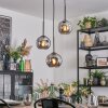 Ripoll Suspension, Boule lumineuse, Suspension grappe Fumé, 3 lumières