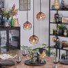 Ripoll Suspension, Boule lumineuse, Suspension grappe Clair, Cuivré, 3 lumières