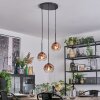 Ripoll Suspension, Boule lumineuse, Suspension grappe Clair, Cuivré, 3 lumières