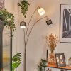 Bassagoda Lampadaire Nickel mat, Noir, 3 lumières