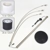 Bassagoda Lampadaire Nickel mat, Noir, 3 lumières