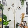 Yaak Lampadaire Laiton, Noir, 3 lumières