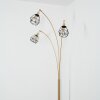 Yaak Lampadaire Laiton, Noir, 3 lumières