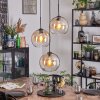 Koyoto Suspension, Boule lumineuse, Suspension grappe Ambre, Clair, 3 lumières