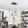 Koyoto Suspension, Boule lumineuse, Suspension grappe Ambre, Clair, 3 lumières