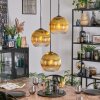 Koyoto Suspension, Boule lumineuse, Suspension grappe Or, Clair, 3 lumières