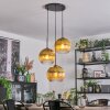 Koyoto Suspension, Boule lumineuse, Suspension grappe Or, Clair, 3 lumières