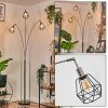 Yaak Lampadaire Nickel mat, Noir, 3 lumières