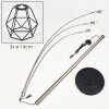 Yaak Lampadaire Nickel mat, Noir, 3 lumières