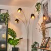 Alsen Lampadaire Nickel mat, Noir, 3 lumières