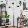 Alsen Lampadaire Nickel mat, Noir, 3 lumières