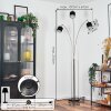Bassagoda Lampadaire Nickel mat, Noir, 3 lumières